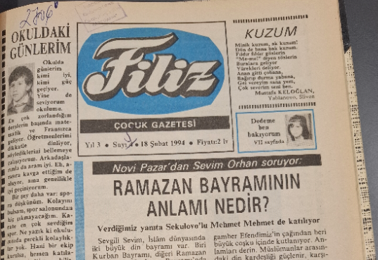 Bulgaristan Türk Çocuk Basınında Dinî Düşüncenin İzleri: Filiz Gazetesi (1992–2007) Üzerine Bir İnceleme